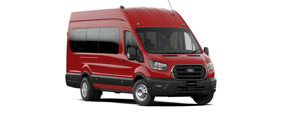 Transit Cargo Bus in race red