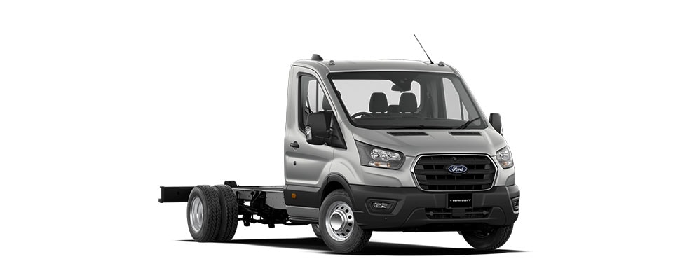 Transit Cargo Cab Chassis in moondust silver