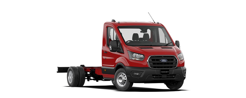 Transit Cargo Cab Chassis in race red