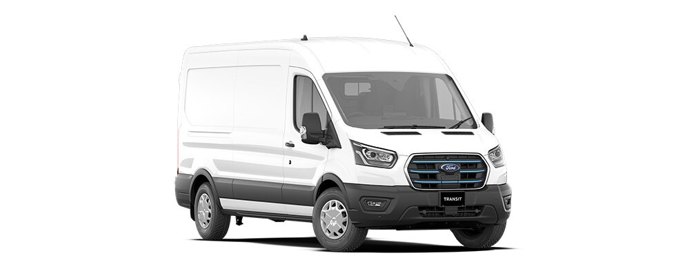 E Transit Cargo Medium Roof in Frozen White