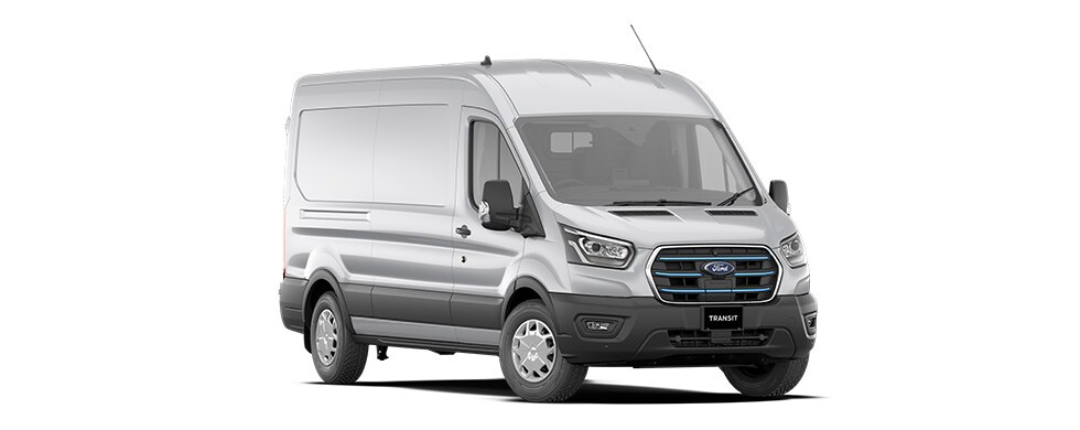 E Transit Cargo Medium Roof in Moondust Silver