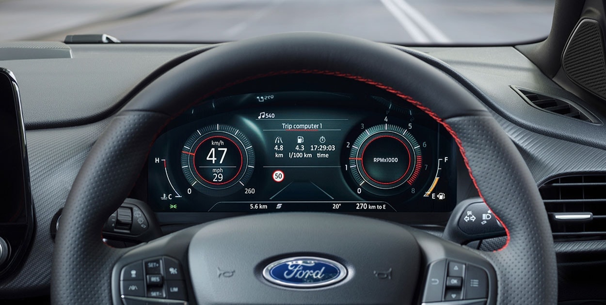 New Ford Puma interior showing wireless charging