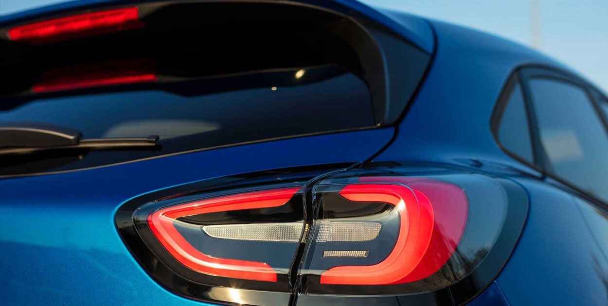 2020 Ford Puma rear lights braking close up