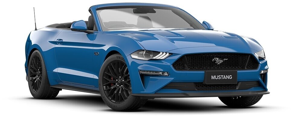Grabber Blue Metallic Fastback Mustang