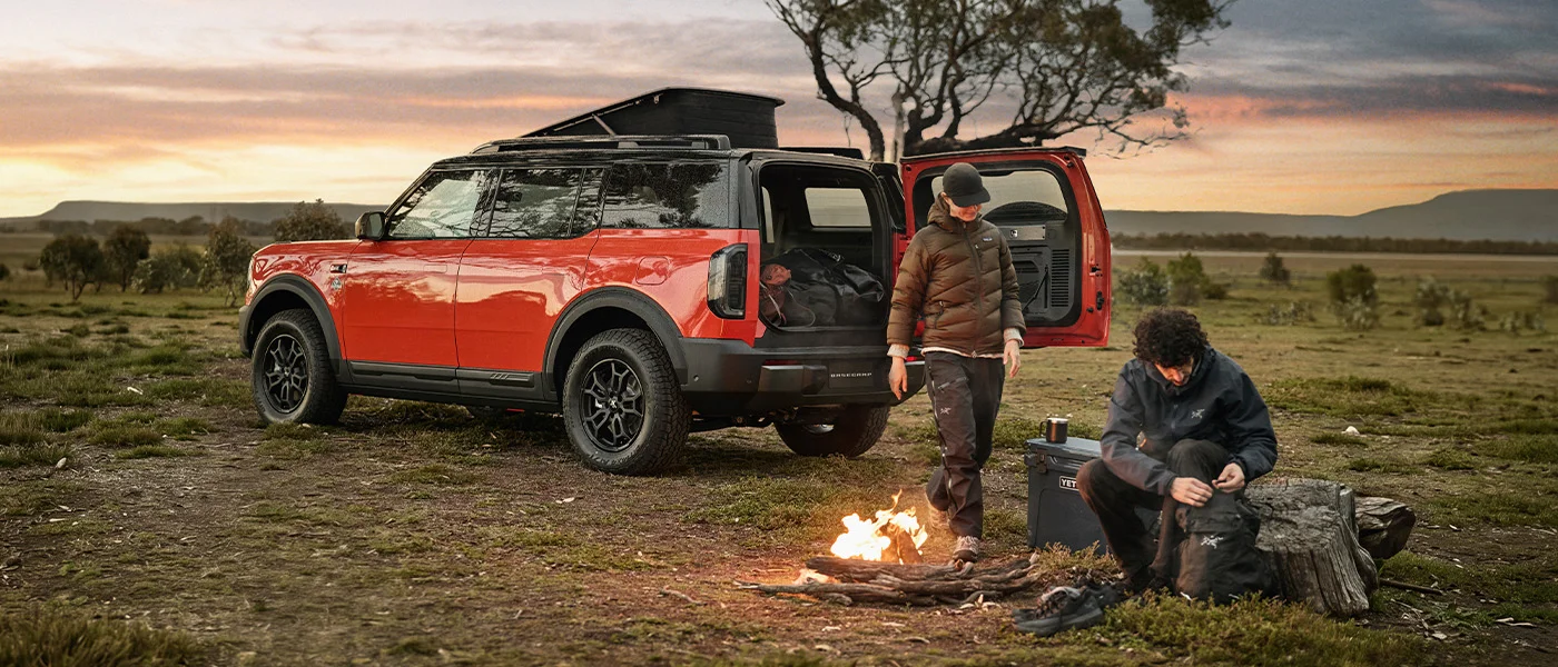 Camping on mountain with Bronco basecamp