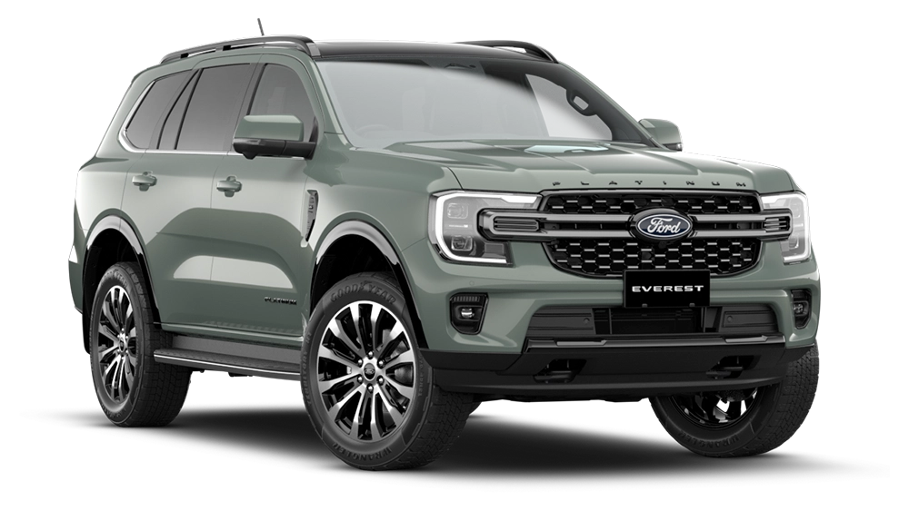 Front three-quarter view of a large SUV facing toward the right.