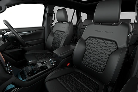 Premium quilted leather front seats in ford everest platinum