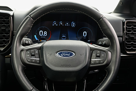 Ford steering wheel with digital instrument cluster