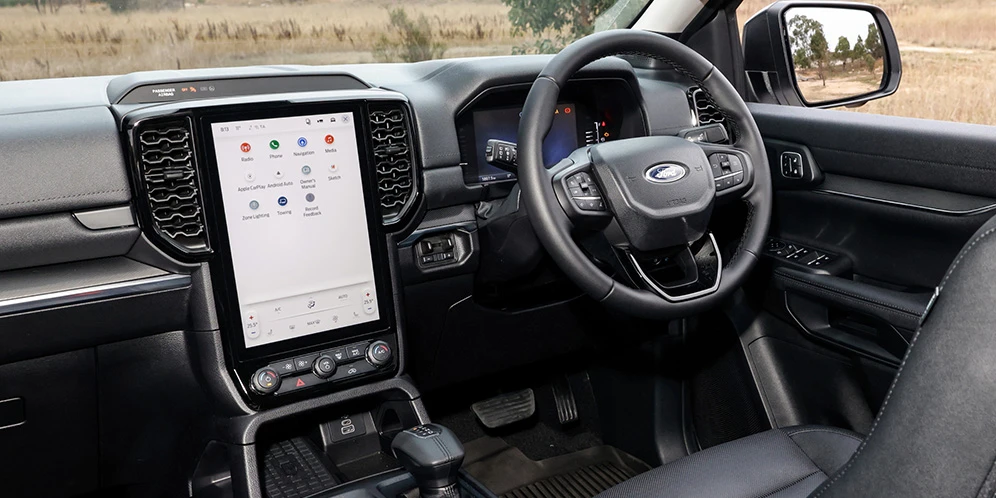 Modern SUV cockpit touchscreen