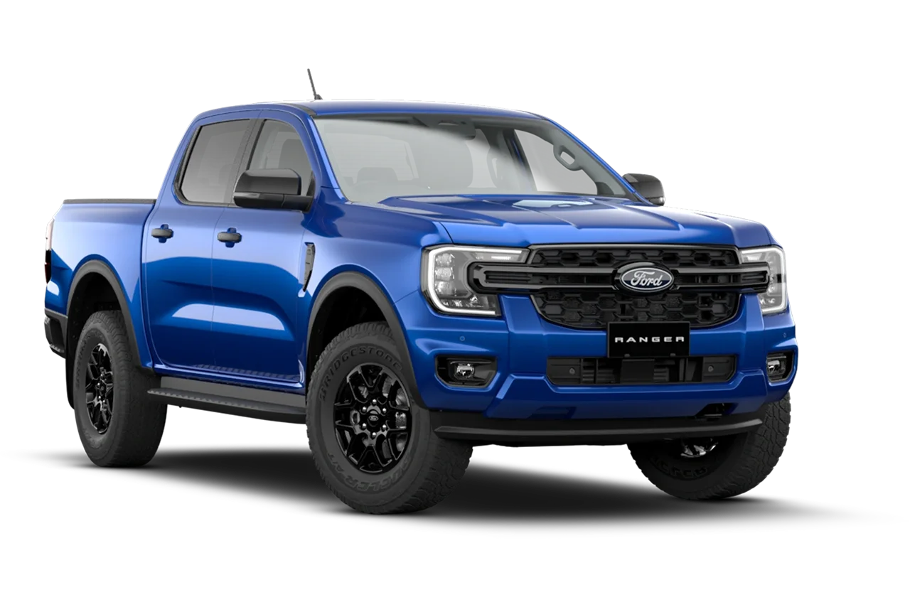 front view of blue xlt