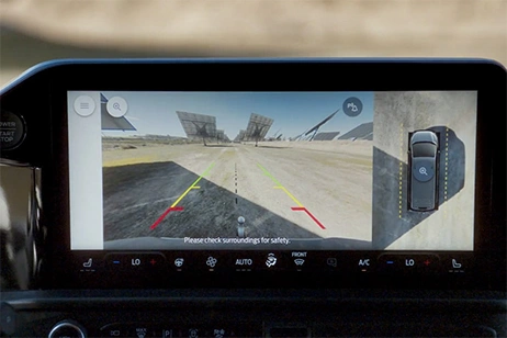 Vehicle backup camera display screen