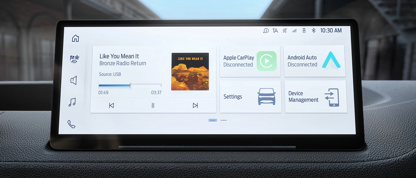 Car infotainment touchscreen display.
