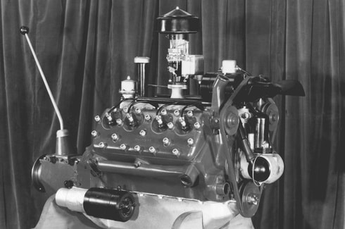 Ford introduces the flathead V8 engine.