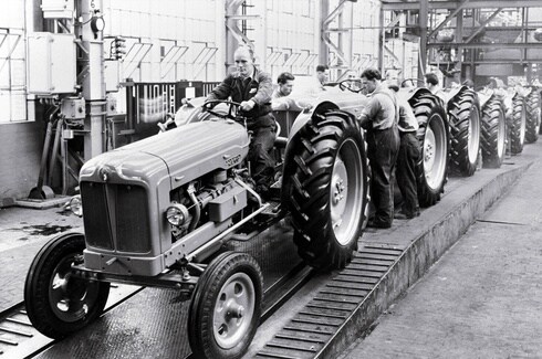Ford pioneers mass-production of gasoline powered tractors.