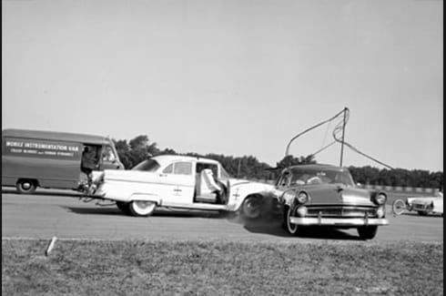 Ford begins crash testing its vehicles.